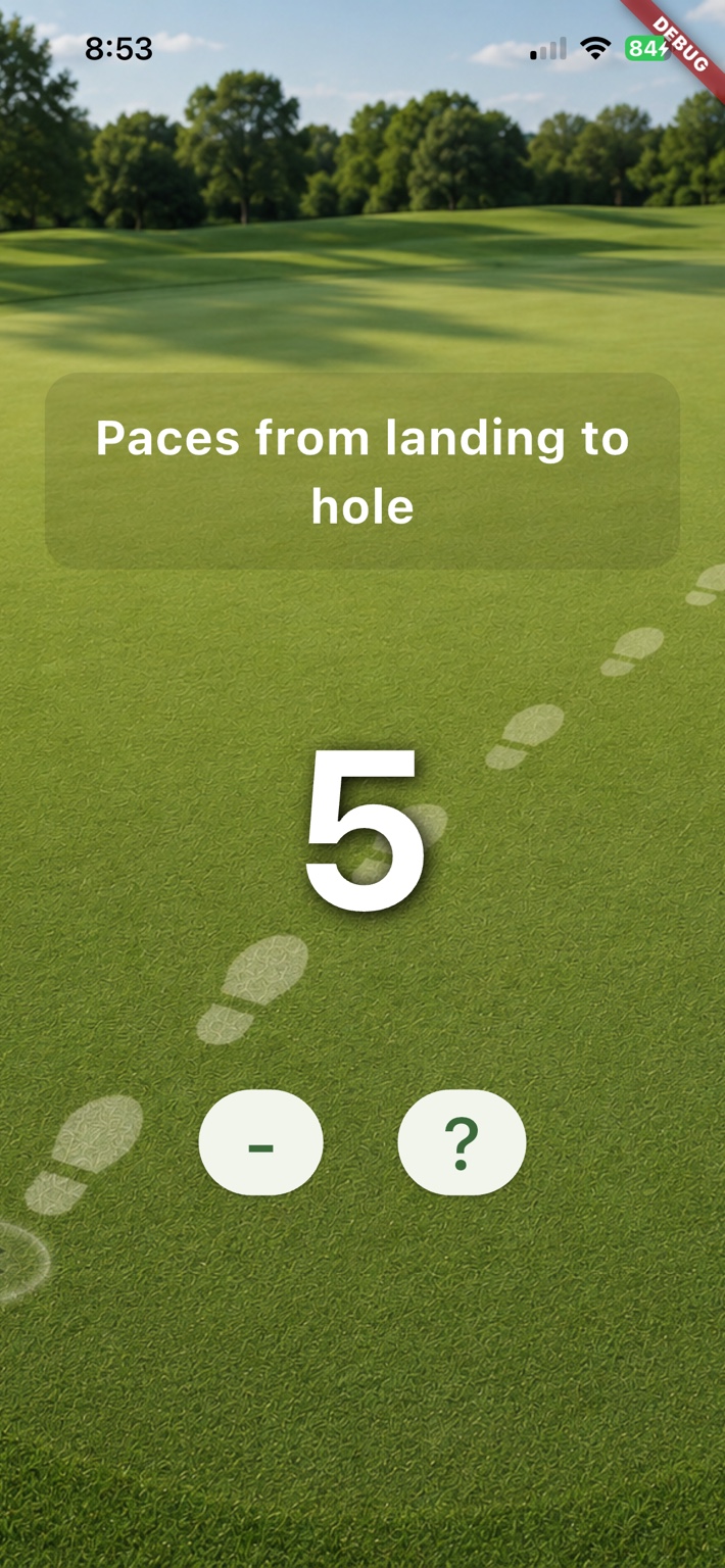 Bump & Run Golf club recommendation screen